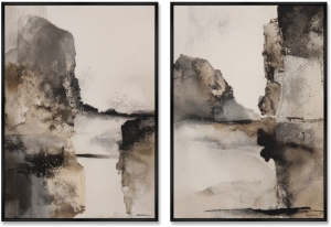 Композиция из двух репродукций картин на холсте The Cliff 75X105 / 75X105 CM