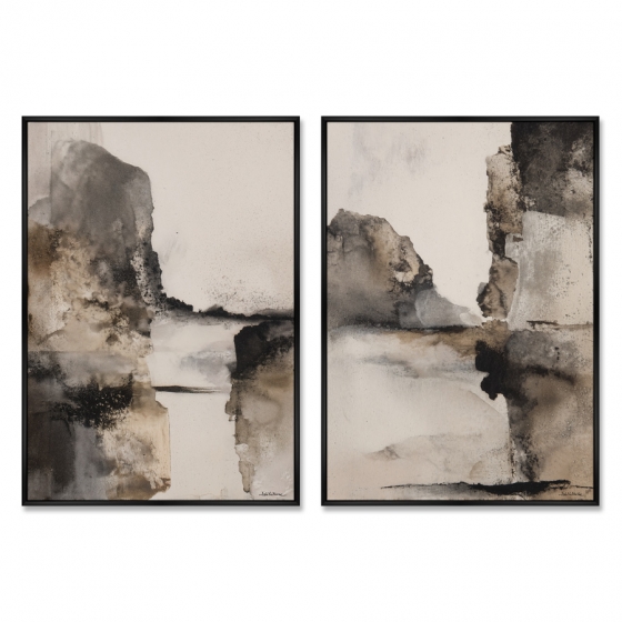 Набор из 2-х репродукций картин на холсте Утёс, 2025г. 2