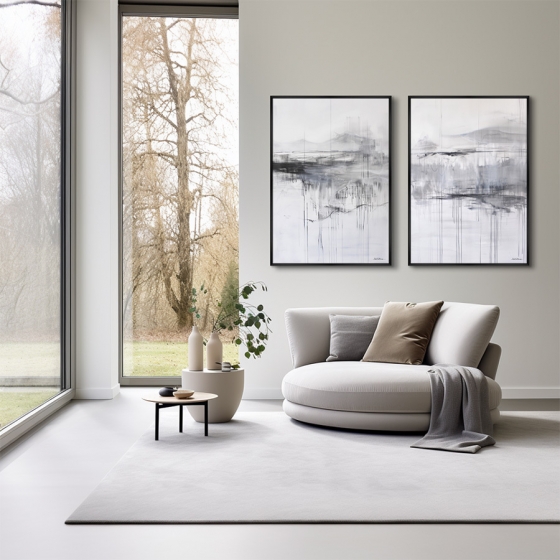 Композиция из двух репродукций картин на холсте Khibiny 75X105 / 75X105 CM 4