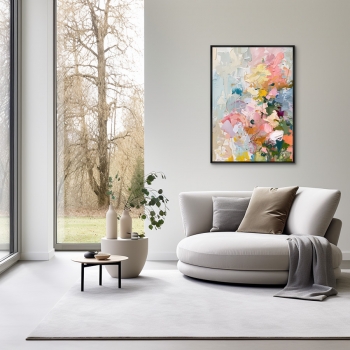 Репродукция картины на холсте Colors of Flowers 75X105 CM