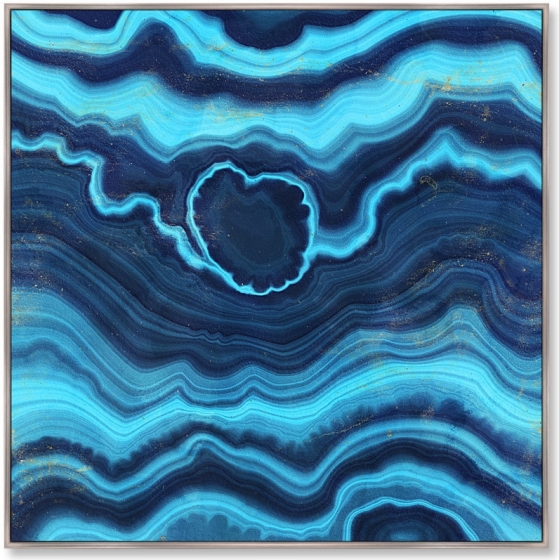 Репродукция на холсте Blue Gold Agate 105X105 CM 1