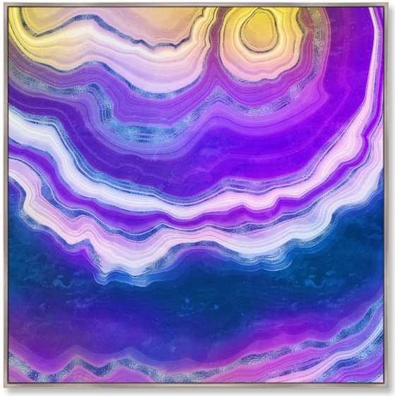 Репродукция на холсте Neon agate 105X105 CM 1