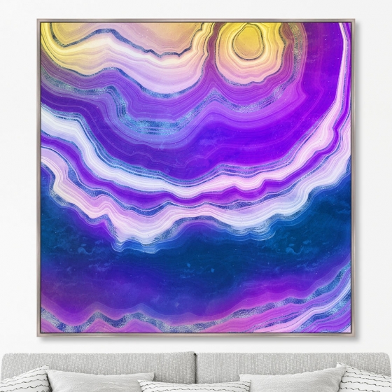 Репродукция на холсте Neon agate 105X105 CM 2