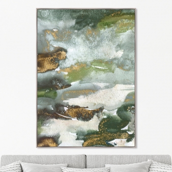Репродукция на холсте River from a birds-eye view 105X145 CM