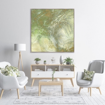 Репродукция на холсте Spring in the forest 105X105 CM