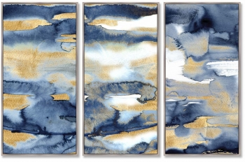 Триптих на холсте Sunbeams over the valley 52X105 / 52X105 / 52X105 CM