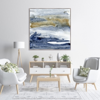 Репродукция на холсте Storm waves on the ocean 105X105 CM