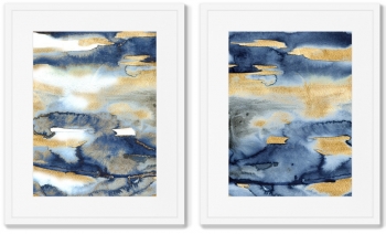 Диптих постеров в раме The sky over the mountain range 42X52 / 42X52 CM