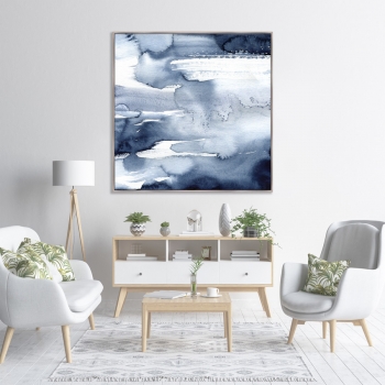 Постер на холсте Clouds over the river 105X105 CM