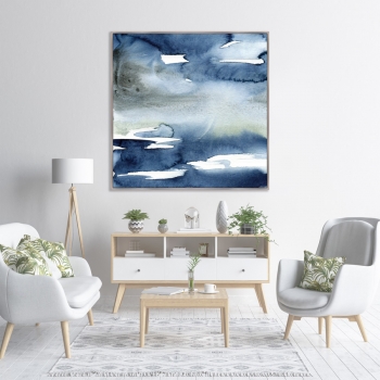 Постер на холсте River valley view 105X105 CM