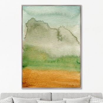 Постер на холсте Clouds descend on the mountains 75X105 CM