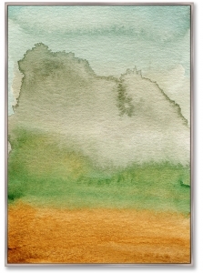 Постер на холсте Clouds descend on the mountains 75X105 CM
