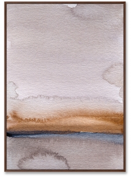 Постер на холсте Late evening river bank 75X105 CM