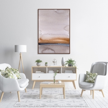 Постер на холсте Late evening river bank 75X105 CM
