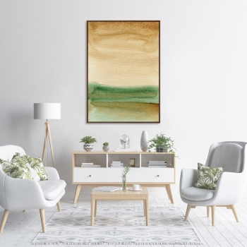 Постер на холсте Pond shore in July 75X105 CM