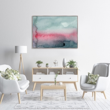 Постер на холсте Sunset on the river 105X75 CM