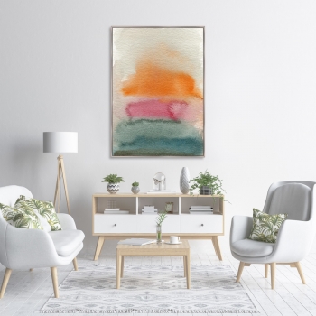 Постер на холсте Sunset over the sea 75X105 CM