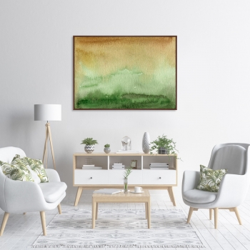 Постер The green valley and the hills beyond 105X75 CM