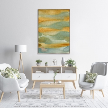 Постер The river bank and the hills beyond 75X105 CM