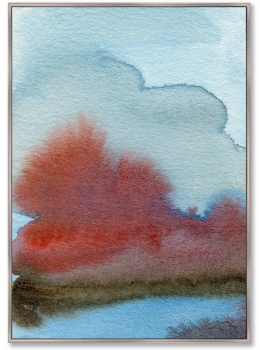 Постер Trees by the lake in late October 75X105 CM