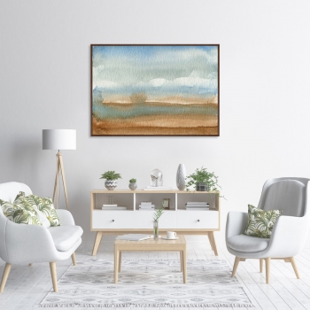 Репродукция на холсте Valley landscape in July 105X75 CM