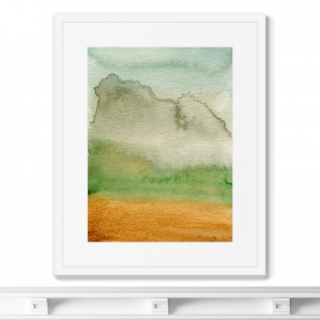 Репродукция в раме Clouds descend on the mountains 42X52 CM