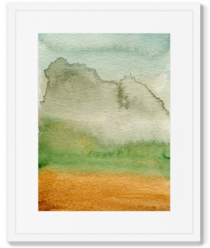 Репродукция в раме Clouds descend on the mountains 42X52 CM