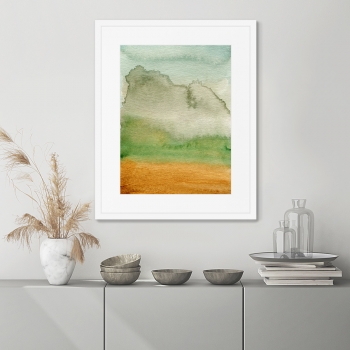 Репродукция в раме Clouds descend on the mountains 42X52 CM