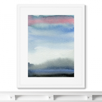 Постер в раме Evening sky over the lake 42X52 CM