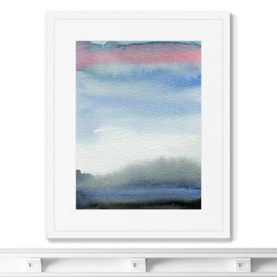 Постер в раме Evening sky over the lake 42X52 CM 2