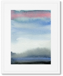 Постер в раме Evening sky over the lake 42X52 CM