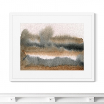 Постер в раме Lake in late autumn 52X42 CM