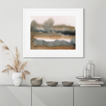 Постер в раме Lake in late autumn 52X42 CM