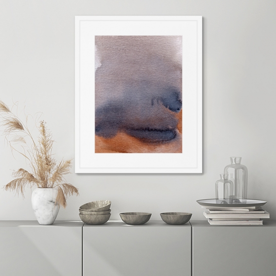 Постер в раме Lake in the rain 42X52 CM 3