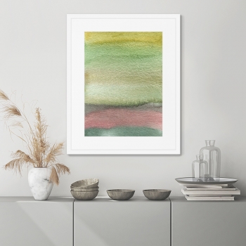 Постер в раме Layers of a summer landscape 42X52 CM