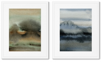 Набор из двух постеров Sea storm colors 42X52 / 42X52 CM