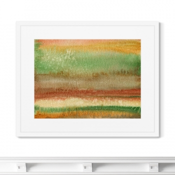 Постер в раме Summer landscape in layers 52X42 CM
