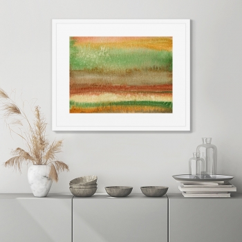 Постер в раме Summer landscape in layers 52X42 CM