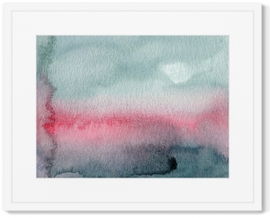 Постер в раме Sunset on the river 52X42 CM