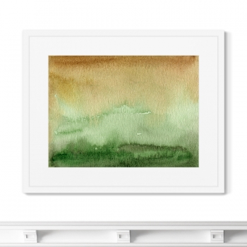Постер The green valley and the hills beyond 52X42 CM