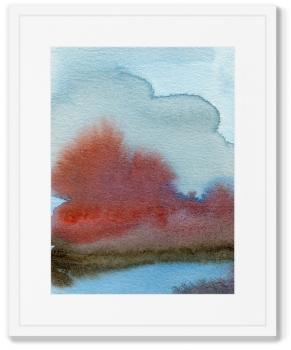 Постер Trees by the lake in late October 42X52 CM