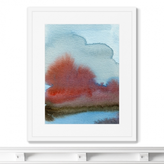 Постер Trees by the lake in late October 42X52 CM 2