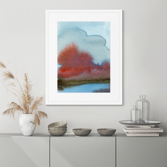 Постер Trees by the lake in late October 42X52 CM 3