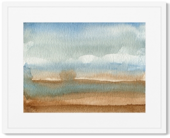 Постер в раме Valley landscape 52X42 CM