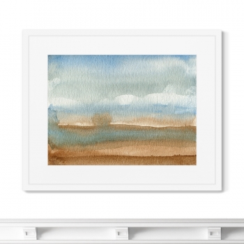 Постер в раме Valley landscape 52X42 CM