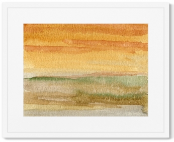 Постер в раме Valley landscape in July 52X42 CM