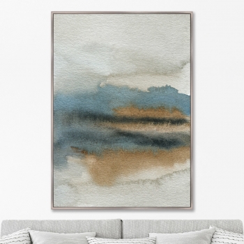 Постер на холсте Lakeside in the morning fog 75X105 CM