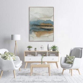 Постер на холсте Lakeside in the morning fog 75X105 CM