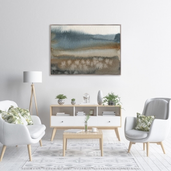Постер Symphony of autumn lake in the fog 105X75 CM