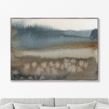 Постер Symphony of autumn lake in the fog 105X75 CM